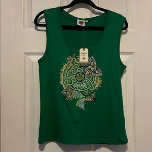 Green Ireland Celtic lucky tank top green sustainable 🌈☘️